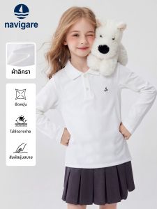 navigare kids | Girls Elastic Long Sleeve New Polo Shirt