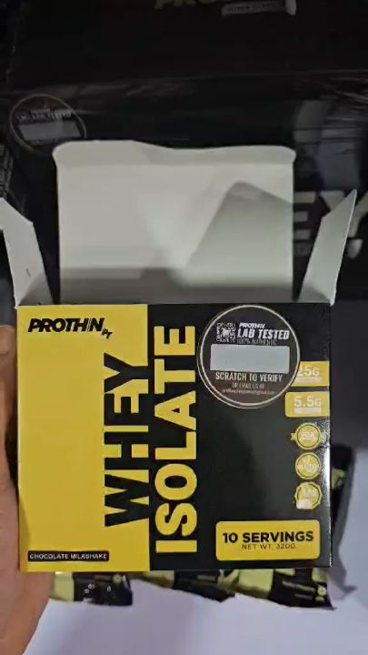 Prothn Whey Isolate by Prothin Pt Sachet 25 grams of protein per servings ...
