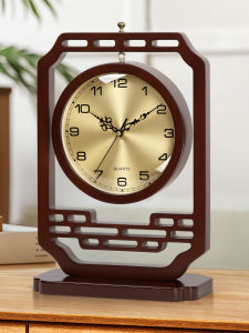 Hense | Silent New Chinese Style Wooden Desk Clock