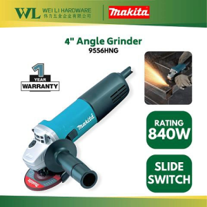MAKITA 9556HNG 4" Angle Grinder 840W/Mesin Grender/Potong Besi Mesin/Grander Mesin Gosok Besi