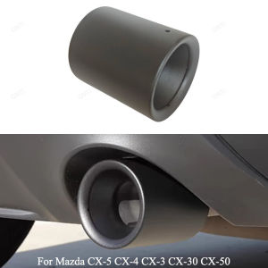 Exhaust Muffler Tip Black/Silver For Mazda CX-5 CX-4 CX-3 CX-30 CX-50 Stainless Steel Exhaust Tip Tailpipe Nozzle Exhaust System