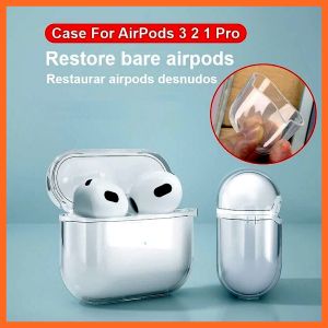 Transparent Soft TPU Case Cover with Keychain Bluetooth Wireless Earphone Protective Case Clear Skin For AirPods 1/ 2/ 3/ Pro/ pro 2  for Airpods cases