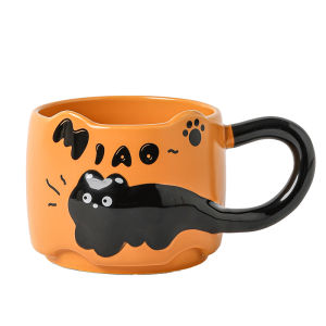 Mr.Snail | Cute Cat Coffee Mug for Girls Couples Drinking Cup Birthday Gift