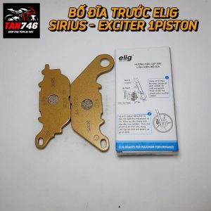 Má phanh. Bố thắng đĩa trước ELIG mã YA002 cho Exciter 135 heo dầu 1 piston Nouvo 4-5-6 Sirius Taurus Nozza Luvias