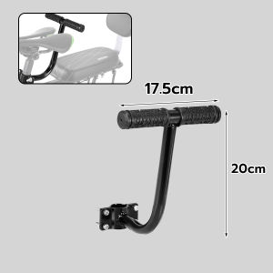 AmoKi Bicycle Back Seat Saddle Soft Cushion PU Leather Handle Bar & pedal Black