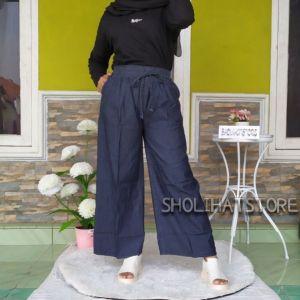 CELANA KULOT JEANS HIGH WAIST JUMBO BB 50KG 75KG / KULOT JEANS HW JUMBO STANDAR BUKAN SUPER JUMBO / CELANA JEANS WANITA KULOT PREMIUM  / CELANA KULOT JEANS JUMBO PINGGANG KARET / CELANA JUMBO JEANS MODEL KULOT BIRU MUDA NAVY HITAM