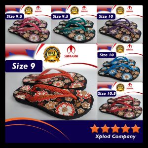 ALL Varian Sandal Swallow Floral Size 36 - 41 Sendal Jepit Wanita Motif Bunga Terlaris
