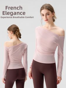 XINLIYA | New Season Off-shoulder Slimming Yoga Suit