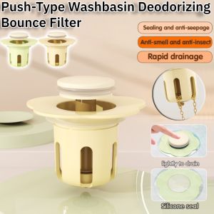 Bouncing Core Press Washbasin Drainer Deodorizing Bounce Filter Basin Drain Filter Wash Basin Bounce Plug