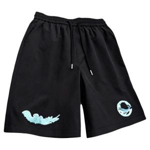 OUMULONG | Quick-dry Breathable Ice-silk Embroidered Mens Five-pocket Shorts