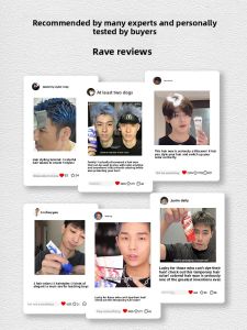 One-time Dyeing Hair Mud for Men Gray and White KWAN YEE GOR