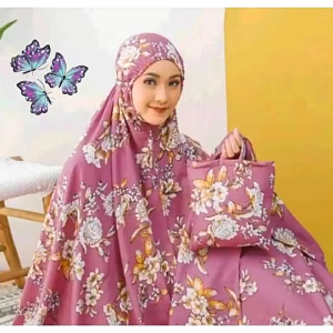 Promo!! Mukena Sakura Remaja Dan Dewasa / Mukena Motif Terbaru / Mukena Jumbo Travelling Full Renda