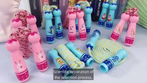 Childrens Adjustable Cotton Jump Ropes Sport Fitness Lovely Cartoon Skipping Handle Fillet Design Outdoor Sports Toy