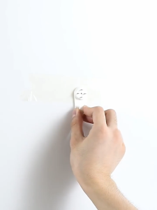 Julien Large White Plastic Invisible Wall Mount Nail Hook Hanger Seamless Nail Hook