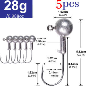 Lurestiker Box package 1g 2g 3g 4g 8g 10g 12g 14g 18g 20g 25g 28g crank fishing jig head hook for soft lure worm bait tackle