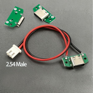 1/2/5PCS Typec Female 16pin Connector with1.25/2.0/2.54 Wire USB Male Plug Electric Terminals Welding DIY Charge Cable PCB Board