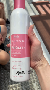 Ajuste Niacinamide Moisturizing Sunscreen UV Spray SPF50+ PA++++ | Anti-Aging Sunscreen Spray | 200g | Made in Japan