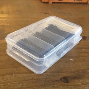 Hai Mặt Nhựa Phụ Kiện Tóc Hộp Bảo Quản Trang Điểm Nghệ Sĩ Thẻ Kẹp Tóc Người Tổ Chức Hộp