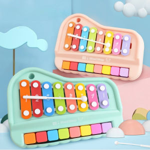 8-Note Xylophone Piano 2-in-1 Early Educational Musical Toy with Mallets for Baby Toddlers Montessori Learning Instrument Girls