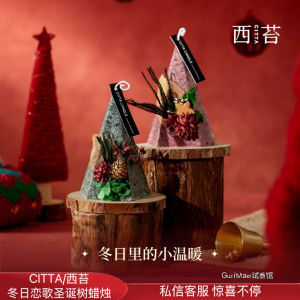 CITTA Winter Love Song Christmas Tree Aromatherapy Candle Simple Packaging Festive Atmosphere Ornament Soy Wax Column Candle
