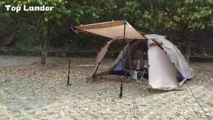 Top Lander | Lều Mùa Đông 2 Người Chống Thấm Chống Cháy Kiểu Mái Vòm Đường Hầm Có Lỗ Lắp Bếp Và Tấm Chắn Tuyết Dùng Cho Cắm Trại Đi Bộ Đường Dài 4 Mùa Chất Liệu Sợi Polyester