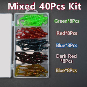 Artificial Soft Craw Shape Swim Bait Glitter Silicone T‑Tail Soft Lure Multi‑Color Worm Bait Fresh Salt Water Bass Trout Fishing