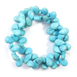 ประมาณ 45-70 PCS/Strand Water DROP Shape ลูกปัดหินธรรมชาติ Turquoises หลวม Spacer ลูกปัดสําหรับเครื่องประดับ DIY ทําสร้อยข้อมือสร้อยคอ