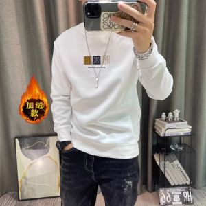 Mens Sweatshirt round Neck Hoodie Long Sleeve Casual Sportswear Slim Fit Autumn Winter New Arrival Youth Fashion Cotton T-Shirt