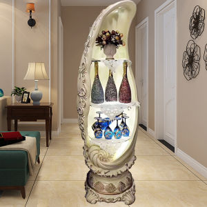 Wine Cabinet European Style Living Room American Style Minimalist Wine Cupboard Art Corner Curio Cabinet Restaurant Corner Cello Wine Cabinet