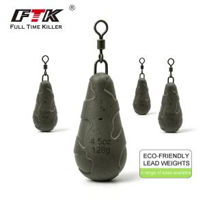 Bộ Chìm Câu Cá Chép FTK 7 Cái/bộ 43g-128g Hình Giọt Nước Thân Thiện Với Môi Trường Kèm Xoay Bằng Thép Không Gỉ Dụng Cụ Câu Cá