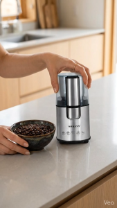 ViRYN Electric Coffee Grinder Washable Design Stainless Steel Body Pengisar Kopi Elektrik Keluli Tahan Karat