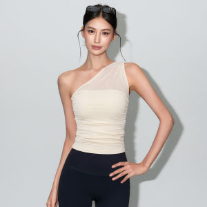 YUANQINVHAI | One-Shoulder Padded Sports Bra