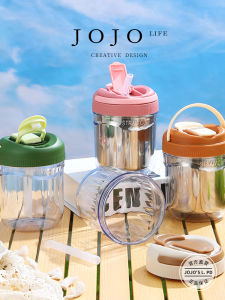 Cốc Cà Phê Trong Suốt Di Động Cho Nữ Cốc Trà Sữa Cốc Đựng Đồ Dùng Ăn Uống Phong Cách Trung Hoa Cốc Có Nắp Dung Tích 401mL-500mL