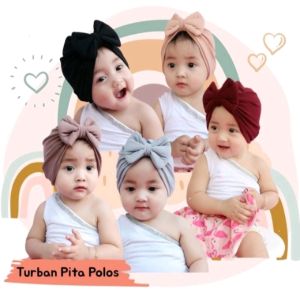 turban fita lucuciput anak bayi 0-2 tahunbahan spandekjersey balonasesoris rambut