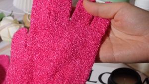 1 Pcs Bath Gloves Exfoliating Wash Gloves for Body and Face Dead Skin Remover Double Sided Bath Scrub Gloves