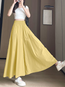 YAYANGREN | Short Figure-Friendly Droopy A-Line Pant-Skirt Yellow