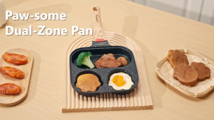 SUPVIBE Cat Non Stick Frying Pan Omelette Pan Steak Pancake Pan for Induction and Gas Stoves