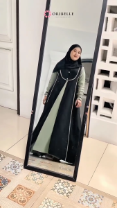 Qirani Couple Ibu dan Anak Perempuan Dress Terbaru 2025 Kekinian Bahan Ceruty Babydoll Anak & Ibu