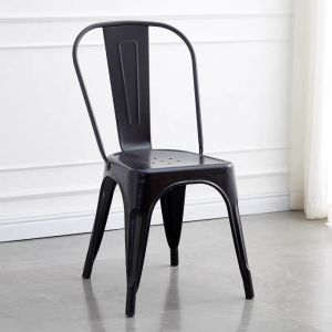 Bar Chair iron Sliver/Black Portable 200KG Load Bearing Living Room Kitchen Bar Stool Chair Iron Chair