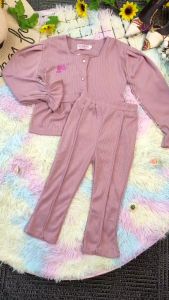 J&C Baju Setelan Barbie Anak Perempuan Bella Bahan Rib Size 3-11 Tahun