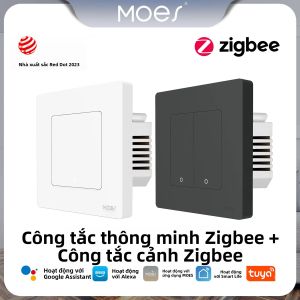 MOES Tuya ZigBee3.0 Star Ring Công Tắc Nút Nhấn Thông Minh Điều Khiển Cảnh Điều Khiển Cuộc Sống Thông Minh Ứng Dụng Từ Xa Tương Thích Với Alexa Google Home