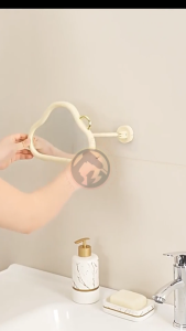 Cloud Mirror Cermin Dinding Makeup Mirror Rotate Mirror Bathroom Asrama Bedroom Wall Mirror Cermin Muka Cermin Tandas
