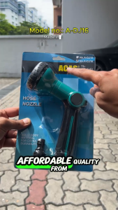 ACAS (Taiwan Made) Eight Pattern Thumb Control Nozzle w/ Quick Coupling Garden Water Sprayer A-DJ16