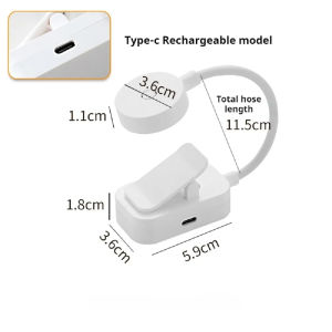 LED Desk Lamp Clip Light Rechargeable Dimmable Gooseneck Reading Light Office Lamp Plant Growth Light Portable Table Lighting