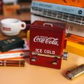 Creative Retro Coca-Cola Toothpick Holder Automatic Vending Machine Shape Personalized Press Toothpick Tube Storage Organizer. 