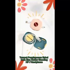 HDR-013 Tempat Penyimpanan Kabel Data / Kotak Organizer Gulungan Kabel Headset Portable Serbaguna