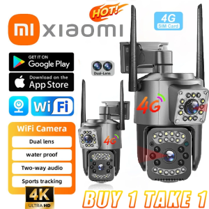 Xiaomi Dual Lens CCTV 4K HD CCTV Camera BUY 1 TAKE 1 Wifi Connect 4G ip Security Surveillance Outdoor Waterproof Night Vision Smart Tracking