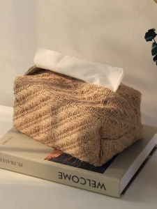 Japanese Style Cotton Linen Fabric Tissue Box Simple Home Living Room Dining Table Drawstring Bag Creative Storage Organizer
