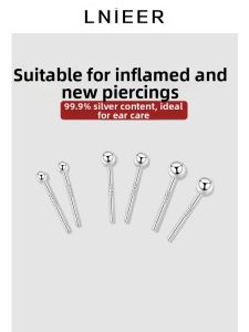 Lnieer | Silver 999 Ear Piercing Earrings