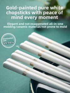 MONLEYTA | Authentic Jingdezhen Ceramic Chopsticks High End Bone China Anti Slip Heat Resistant Antibacterial For Home Use